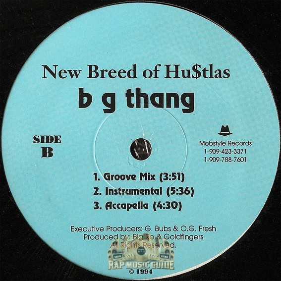 New Breed Of Hustlas - BG Thang: Record | Rap Music Guide